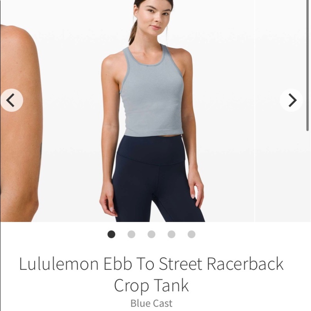 Lululemon Ebb to Street Racerback Crop Tank